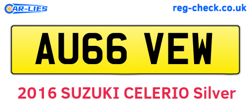 AU66VEW are the vehicle registration plates.