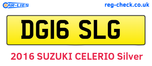 DG16SLG are the vehicle registration plates.