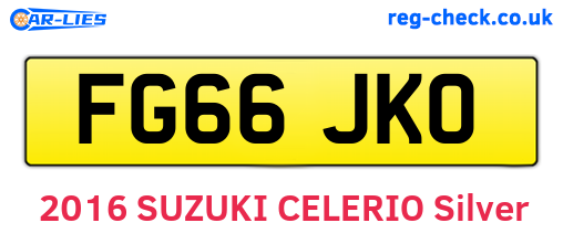 FG66JKO are the vehicle registration plates.