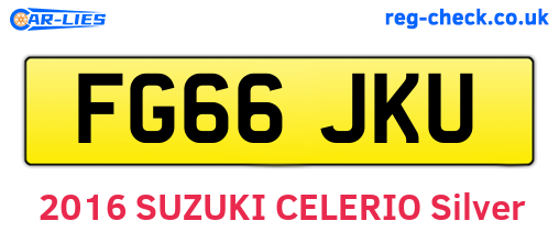 FG66JKU are the vehicle registration plates.