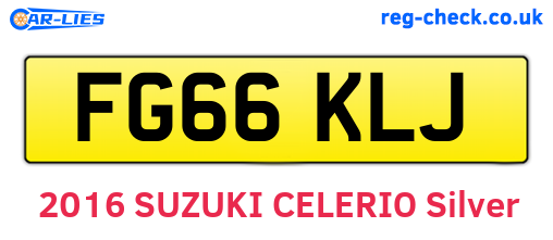 FG66KLJ are the vehicle registration plates.