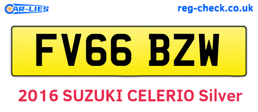 FV66BZW are the vehicle registration plates.