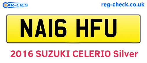 NA16HFU are the vehicle registration plates.