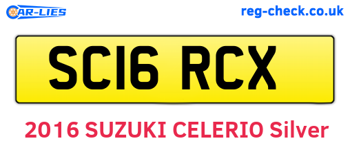 SC16RCX are the vehicle registration plates.