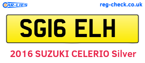 SG16ELH are the vehicle registration plates.