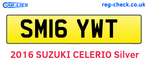 SM16YWT are the vehicle registration plates.