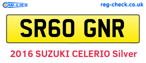SR60GNR are the vehicle registration plates.