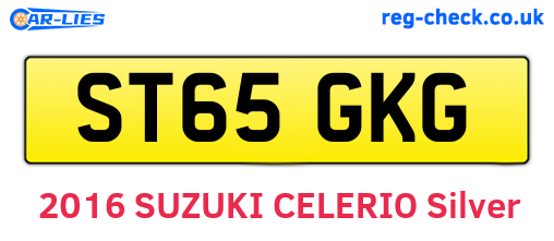 ST65GKG are the vehicle registration plates.