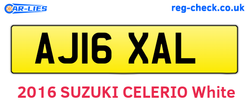 AJ16XAL are the vehicle registration plates.