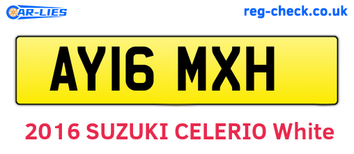 AY16MXH are the vehicle registration plates.