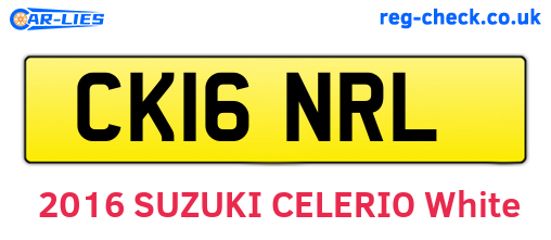 CK16NRL are the vehicle registration plates.