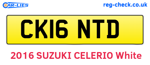 CK16NTD are the vehicle registration plates.