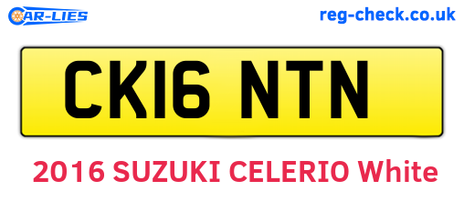 CK16NTN are the vehicle registration plates.