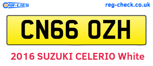 CN66OZH are the vehicle registration plates.