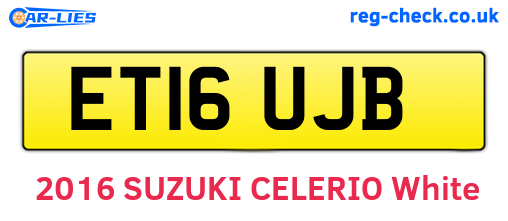 ET16UJB are the vehicle registration plates.