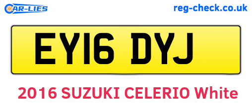 EY16DYJ are the vehicle registration plates.