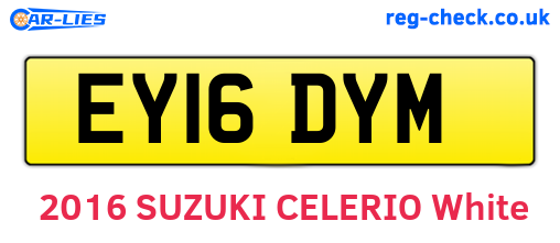 EY16DYM are the vehicle registration plates.