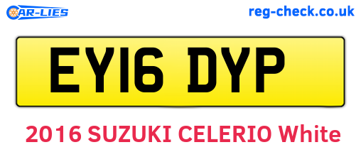 EY16DYP are the vehicle registration plates.