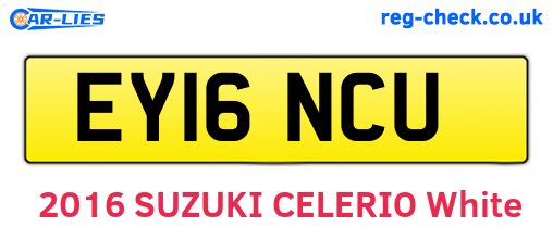 EY16NCU are the vehicle registration plates.