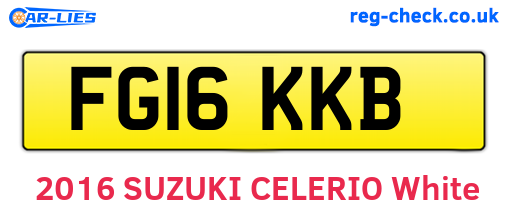 FG16KKB are the vehicle registration plates.