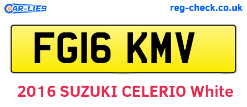FG16KMV are the vehicle registration plates.