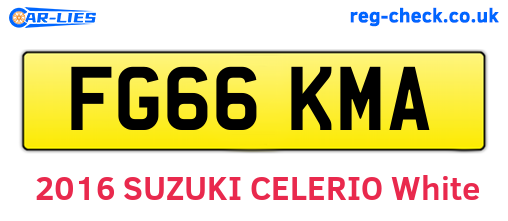 FG66KMA are the vehicle registration plates.