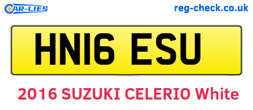 HN16ESU are the vehicle registration plates.