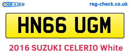 HN66UGM are the vehicle registration plates.