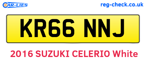 KR66NNJ are the vehicle registration plates.