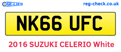 NK66UFC are the vehicle registration plates.