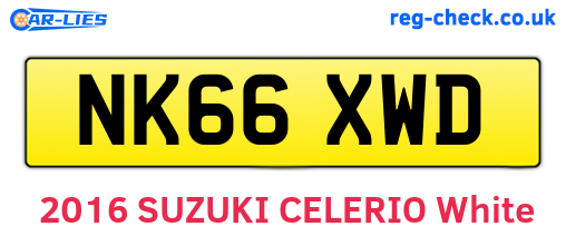 NK66XWD are the vehicle registration plates.