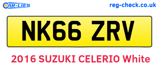 NK66ZRV are the vehicle registration plates.