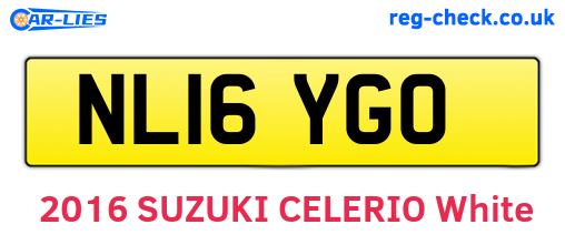 NL16YGO are the vehicle registration plates.