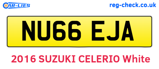 NU66EJA are the vehicle registration plates.