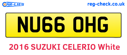 NU66OHG are the vehicle registration plates.