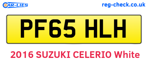 PF65HLH are the vehicle registration plates.