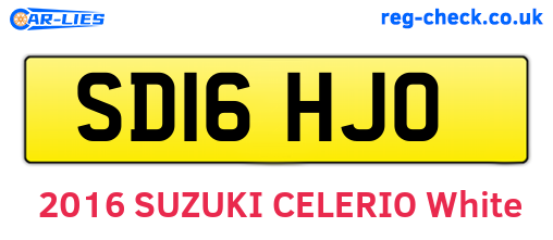 SD16HJO are the vehicle registration plates.