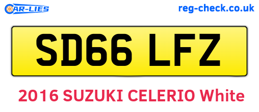 SD66LFZ are the vehicle registration plates.