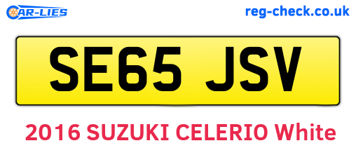 SE65JSV are the vehicle registration plates.