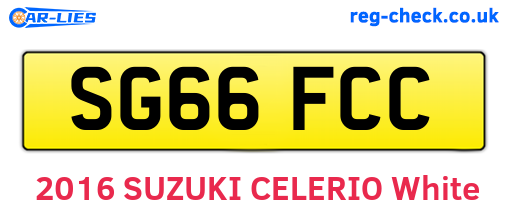 SG66FCC are the vehicle registration plates.