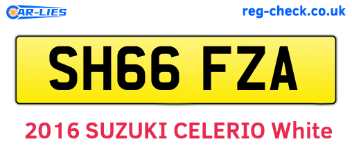 SH66FZA are the vehicle registration plates.