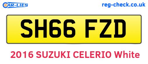 SH66FZD are the vehicle registration plates.