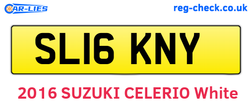 SL16KNY are the vehicle registration plates.