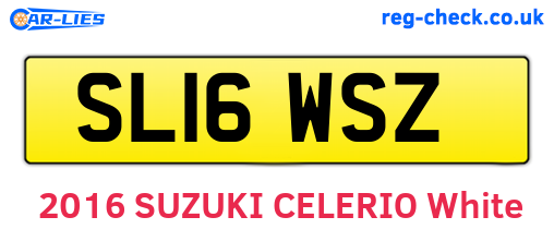 SL16WSZ are the vehicle registration plates.