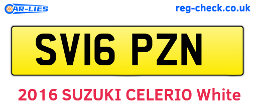 SV16PZN are the vehicle registration plates.