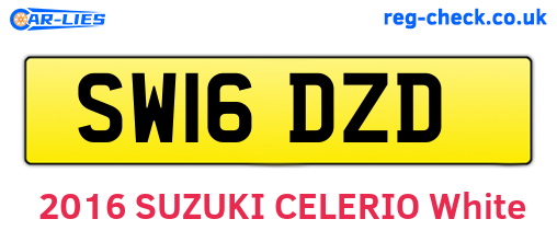 SW16DZD are the vehicle registration plates.