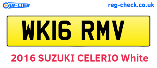 WK16RMV are the vehicle registration plates.