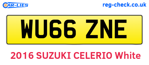 WU66ZNE are the vehicle registration plates.