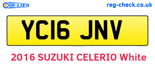YC16JNV are the vehicle registration plates.