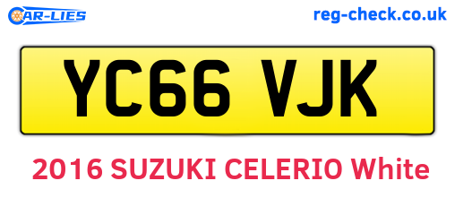 YC66VJK are the vehicle registration plates.